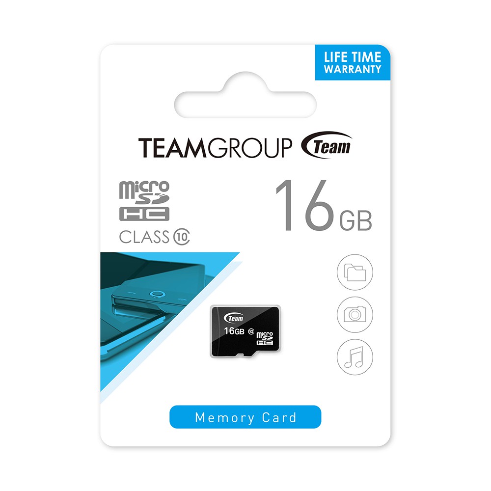 Thẻ nhớ micro SDHC Team 16GB class 10 (Đen) + Đầu đọc thẻ micro ngẫu nhiên - Hãng phân phối chính thức