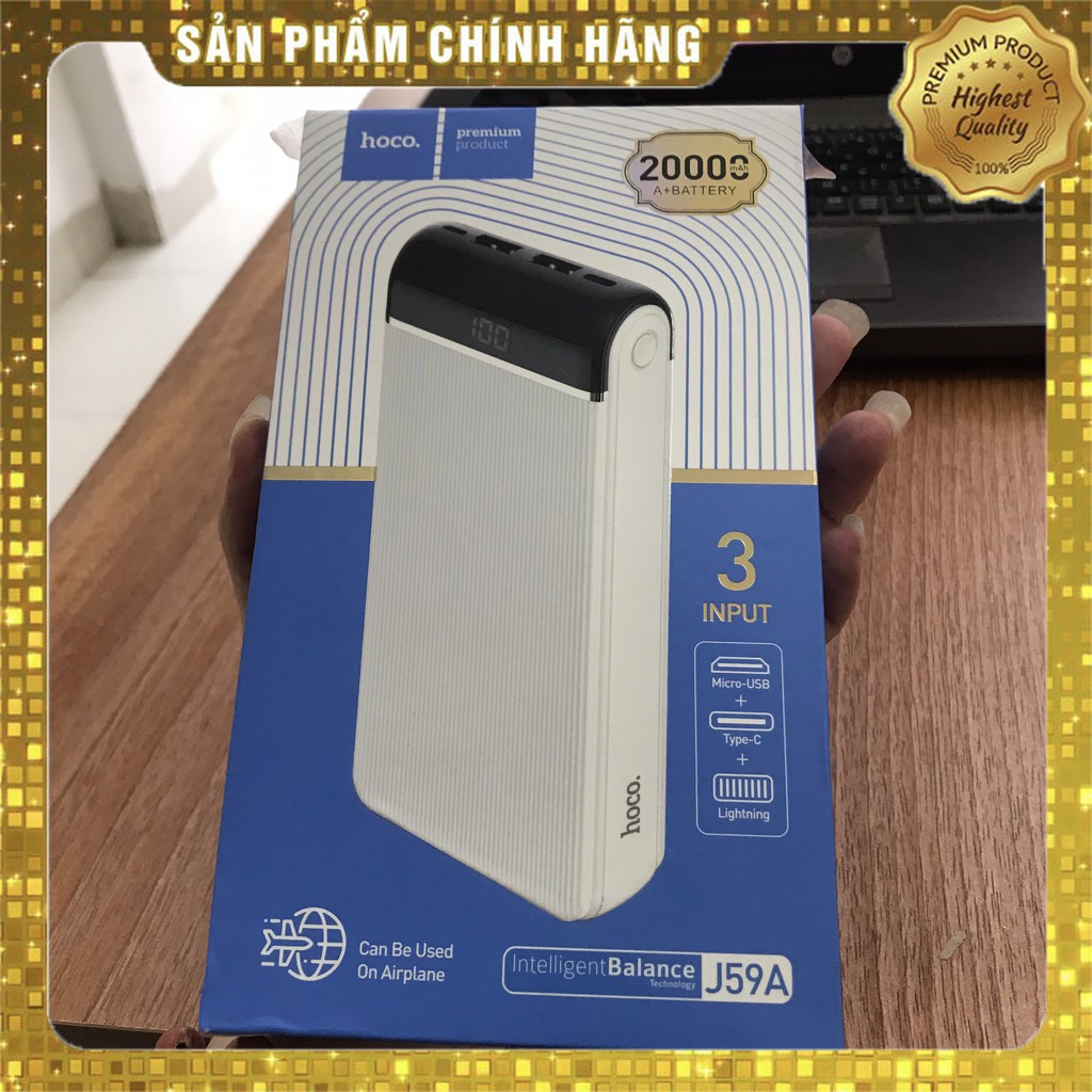 Sạc Dự Phòng Hoco J59A - Dung Lượng Pin 20000mAh - Hàng Chính Hãng
