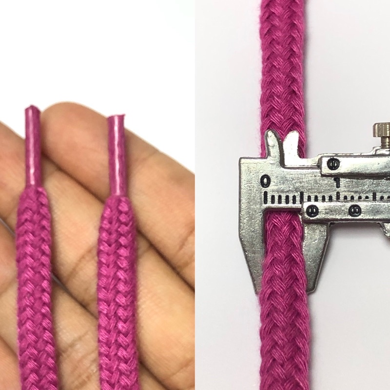 Dây giày cotton 5mm dài 1m4 mịn đẹp chất lượng, có thể làm dây luồn quần, balo, túi rút