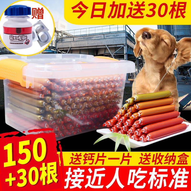 Dog Ham Xúc xích Pet Xúc xích Full Box Bán buôn Danh mục Snack Teddy Đào tạo Phần thưởng Gold Filling Canxi Chó con