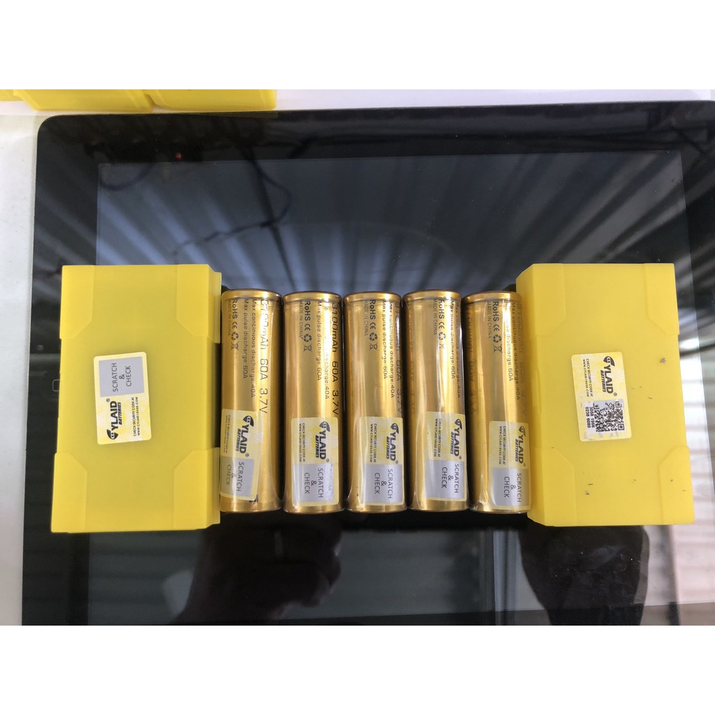 cell pin cylaid 3100mah 60a 3,7v chính hãng mới 100% (giá 1 viên 132 ngàn)