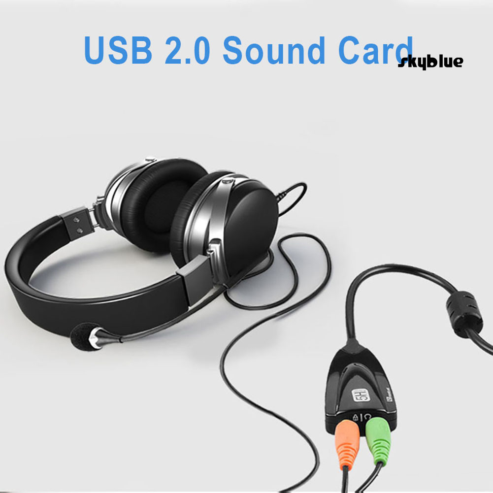 [SK]5HV2 7.1 Channel External USB Audio Adapter Sound Card for PC Laptop Computer