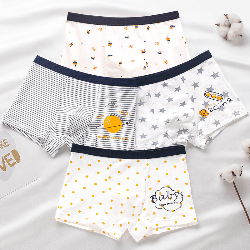 Quần lót boxer cotton nguyên chất thời trang cho bé trai 15 tuổi