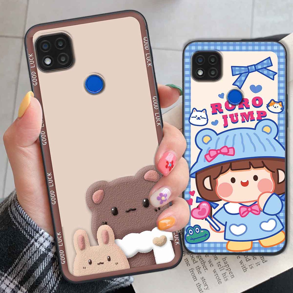 Ốp Xiaomi Redmi 9C bear brick, gấu đáng yêu, dễ thương