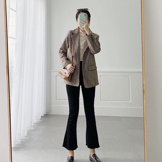 quần jeans loe đen 9 tất