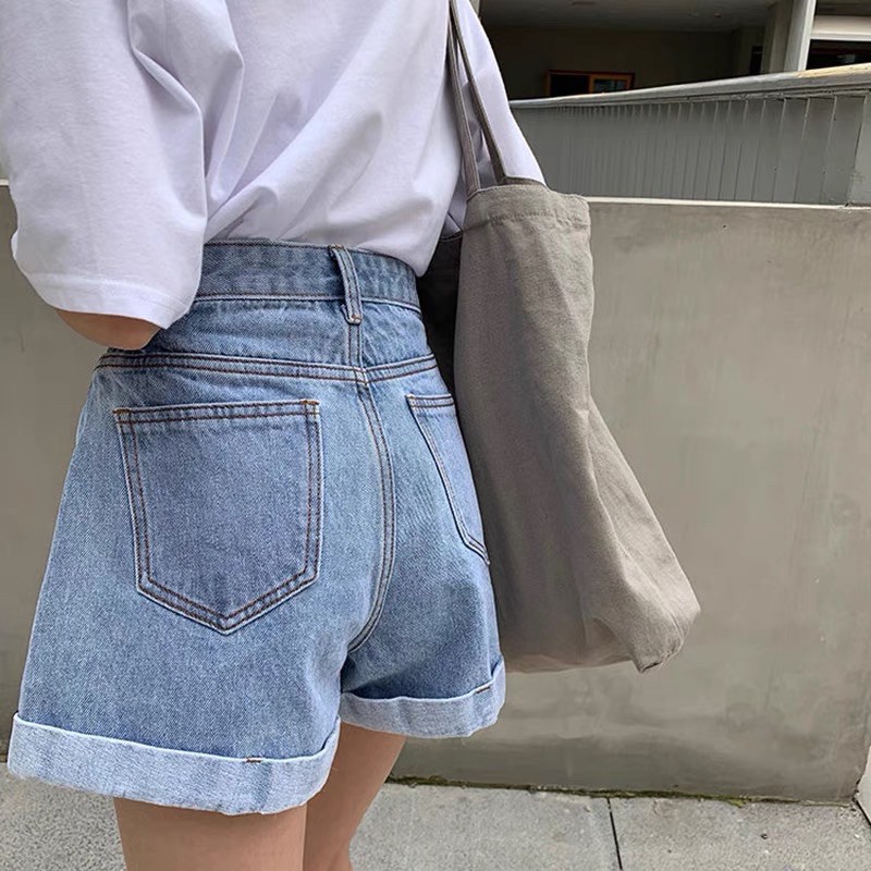 Quần short jean, quần đùi cạp cao, sooc Quảng Châu (Ảnh thật)