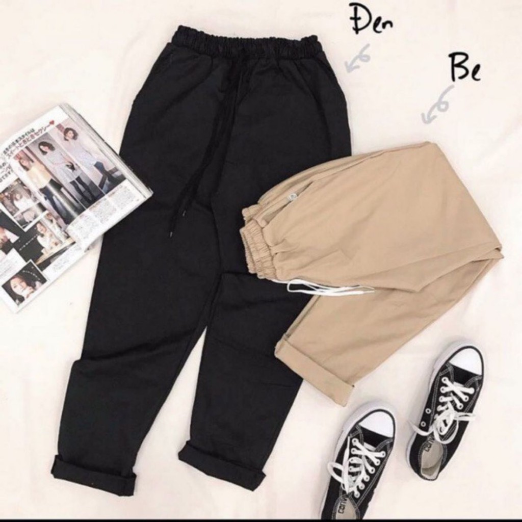 Quần kaki dáng baggy Lưng Thun