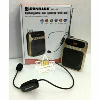 Máy trợ giảng sunrise ma-018s tặng kèm mic không dây