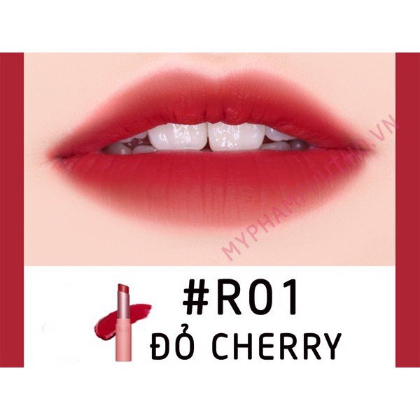 Son Thỏi Black Rouge R01 - Lady Rose: Đỏ cherry