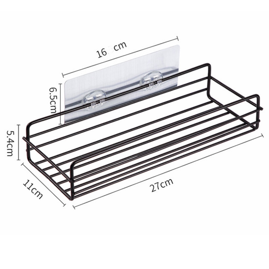 {HOT}Kệ chữ nhật/ kệ sắt treo nhà tắm/ nhà bếp đựng mỹ phẩm/ dầu gội/ gia vị đa năng tiện ích đồ dùng gia đình giá rè