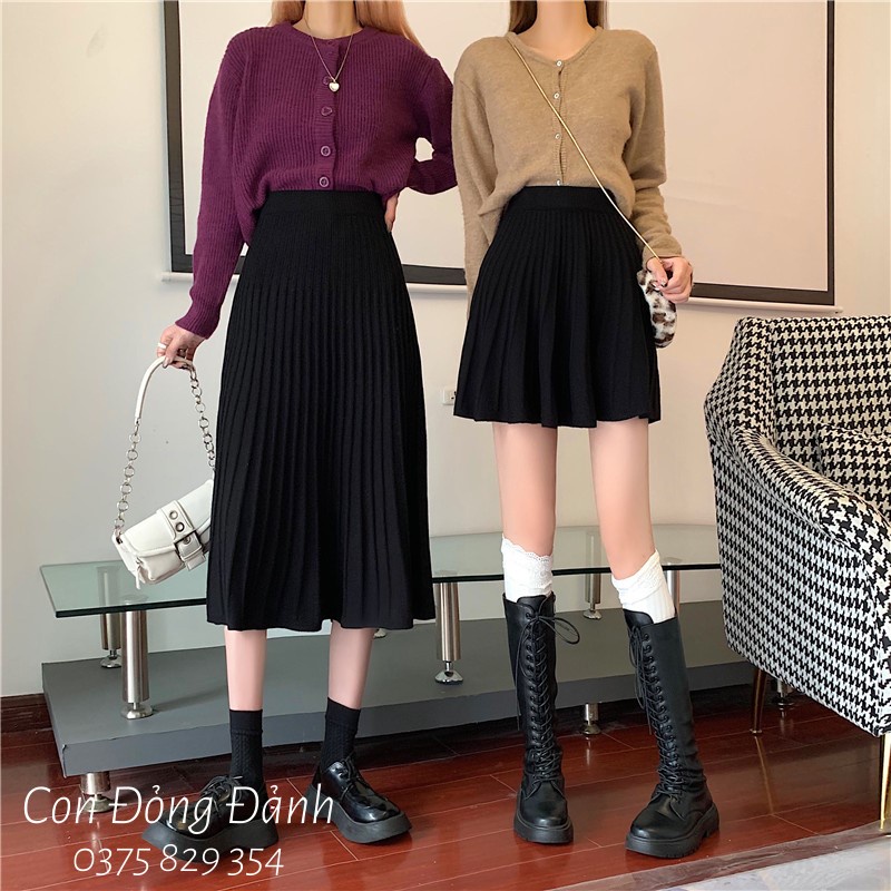 [Chất loại 1] Chân váy len xòe chất đẹp loại 1 dáng xòe AC017 con đỏng đảnh | BigBuy360 - bigbuy360.vn