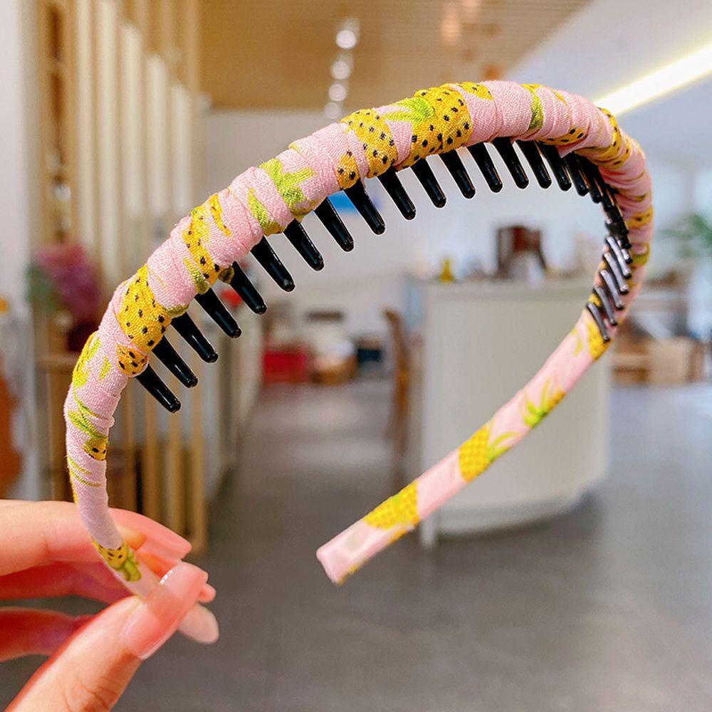 QQMALL Băng Đô Rửa Mặt In Họa Tiết Răng Cưa Nhiều Màu Sắc Dễ Thương Cho Bé