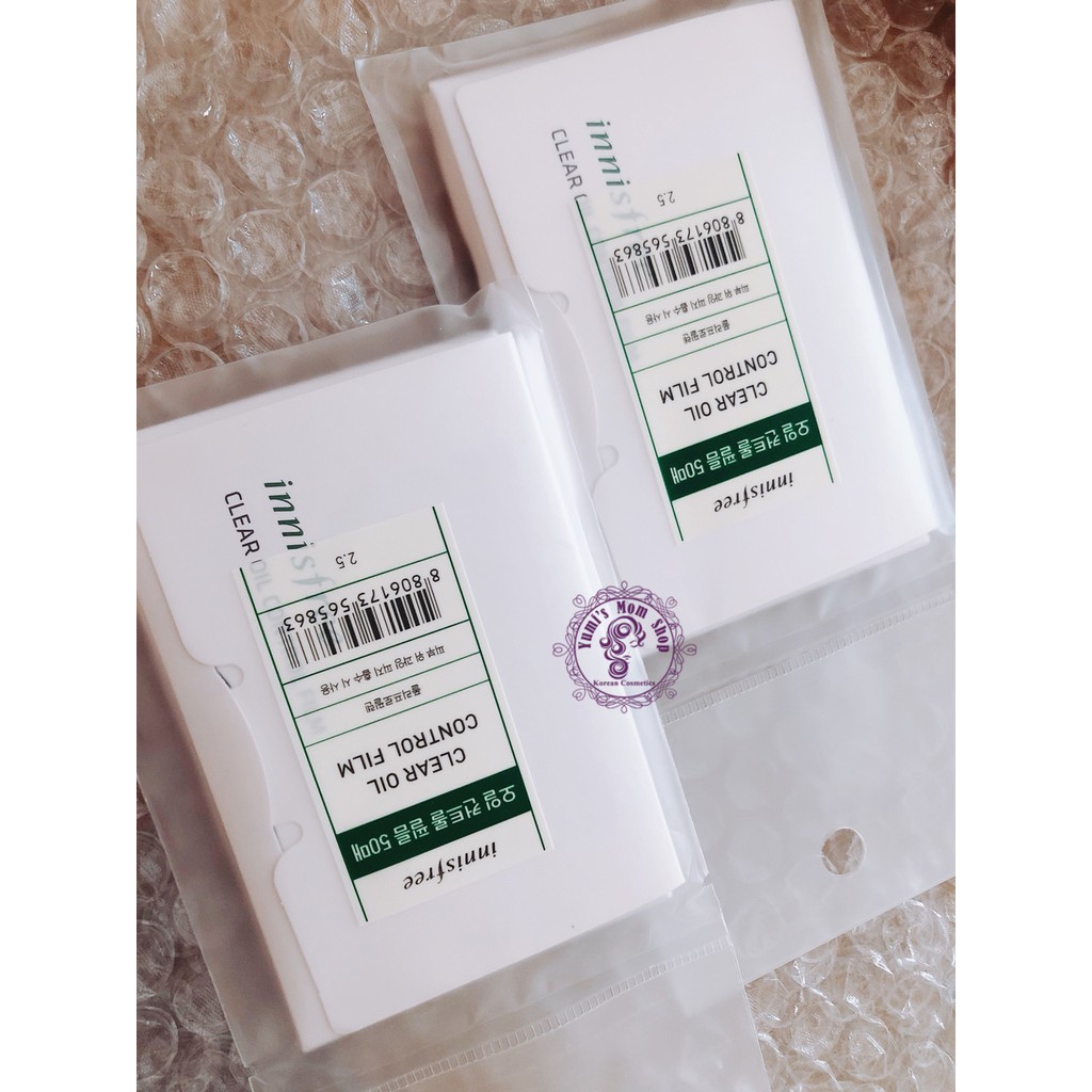 Giấy Thấm Dầu Kiểm Soát Bã Nhờn Innisfree Clear Oil Control Film (50 miếng) | BigBuy360 - bigbuy360.vn