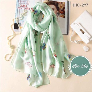 Khăn choàng cổ Lụa hình hoa bướm