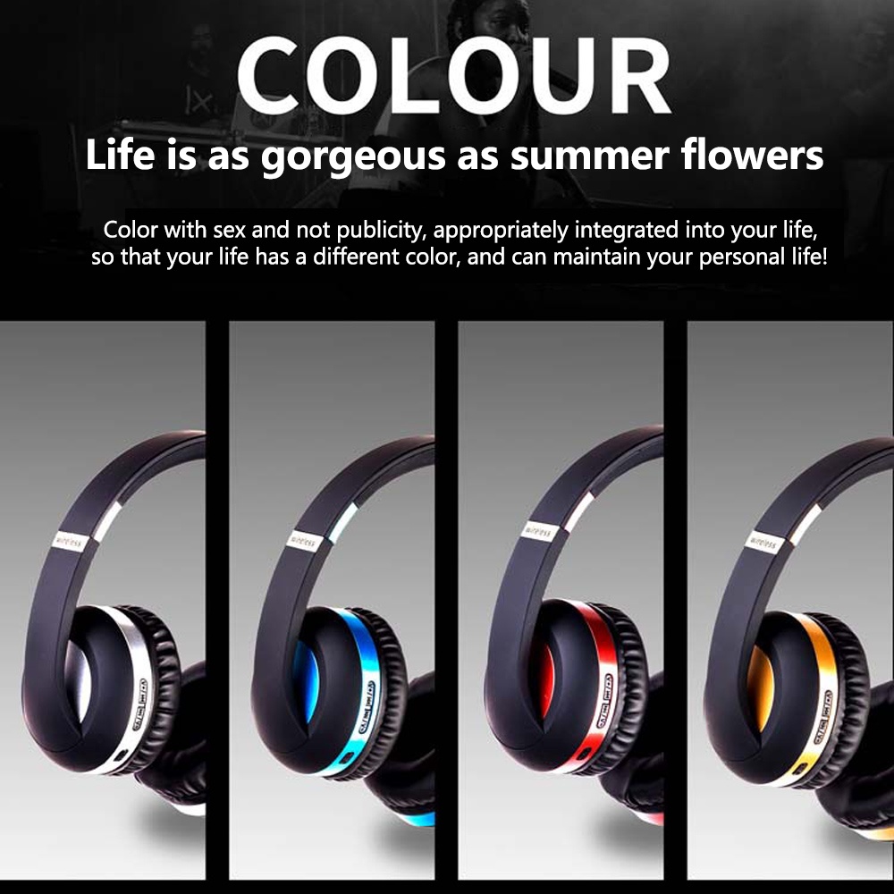 Tai nghe chụp tai Bluetooth không dây Pulierde MH4 TWS có micro âm thanh nổi có thể gấp gọn rảnh tay