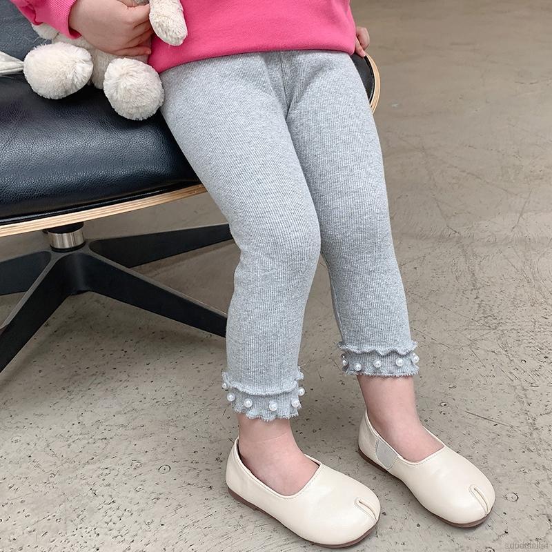 Quần legging màu trơn sành điệu cho bé gái