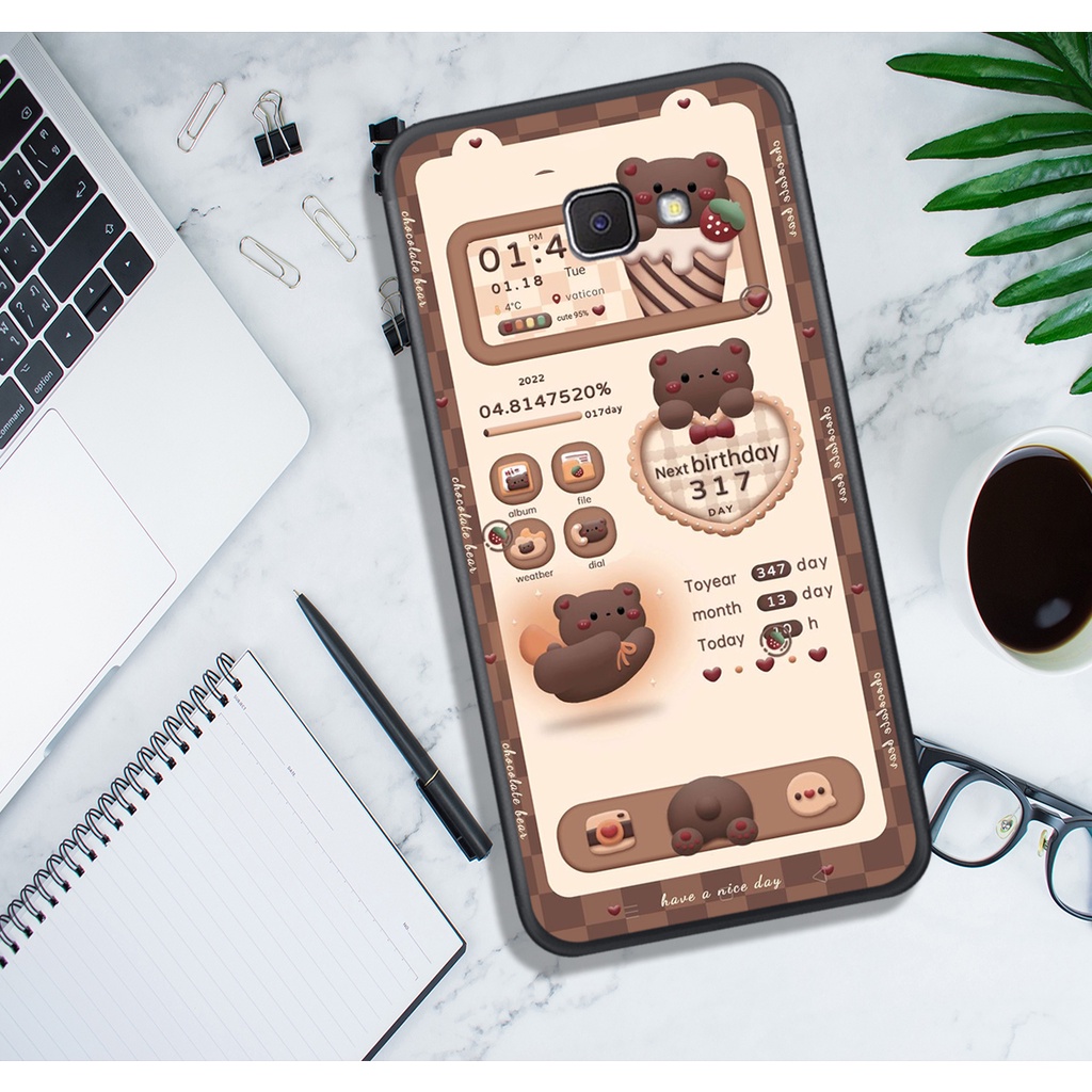 ỐP LƯNG SAMSUNG A3 2016 - A5 2016 - A7 2016 - A3 2017 - A5 2017 - A7 2017 , IN HÌNH GẤU NÂU CHOCOLATE ĐÁNG YÊU.
