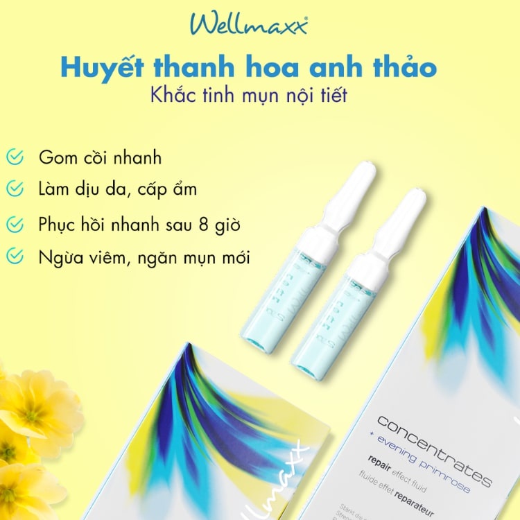 [CHÍNH HÃNG] Huyết thanh hoa anh thảo Concentrates Evening Primrose Repair Effect Fluid (7x2ml)-Cho da mụn nội tiết.