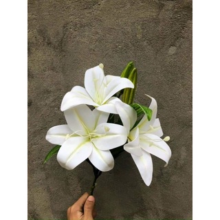 Hoa ly cao su-dài 60cm-hoa giả ,hoa lụa