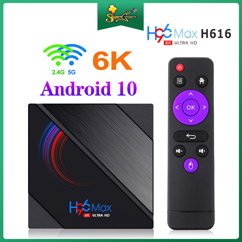 Tv Box H96 Max H616 Android 10 4g 64gb 1080p 6k Bt Kèm Phụ Kiện Đa Năng