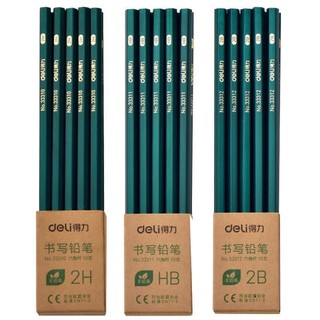 Set 10 - bút chì deli 2b xanh