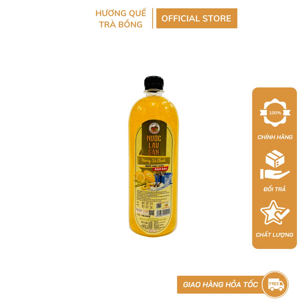 Lau Sàn Sả Chanh - Hương Quế Trà Bồng 1000ml