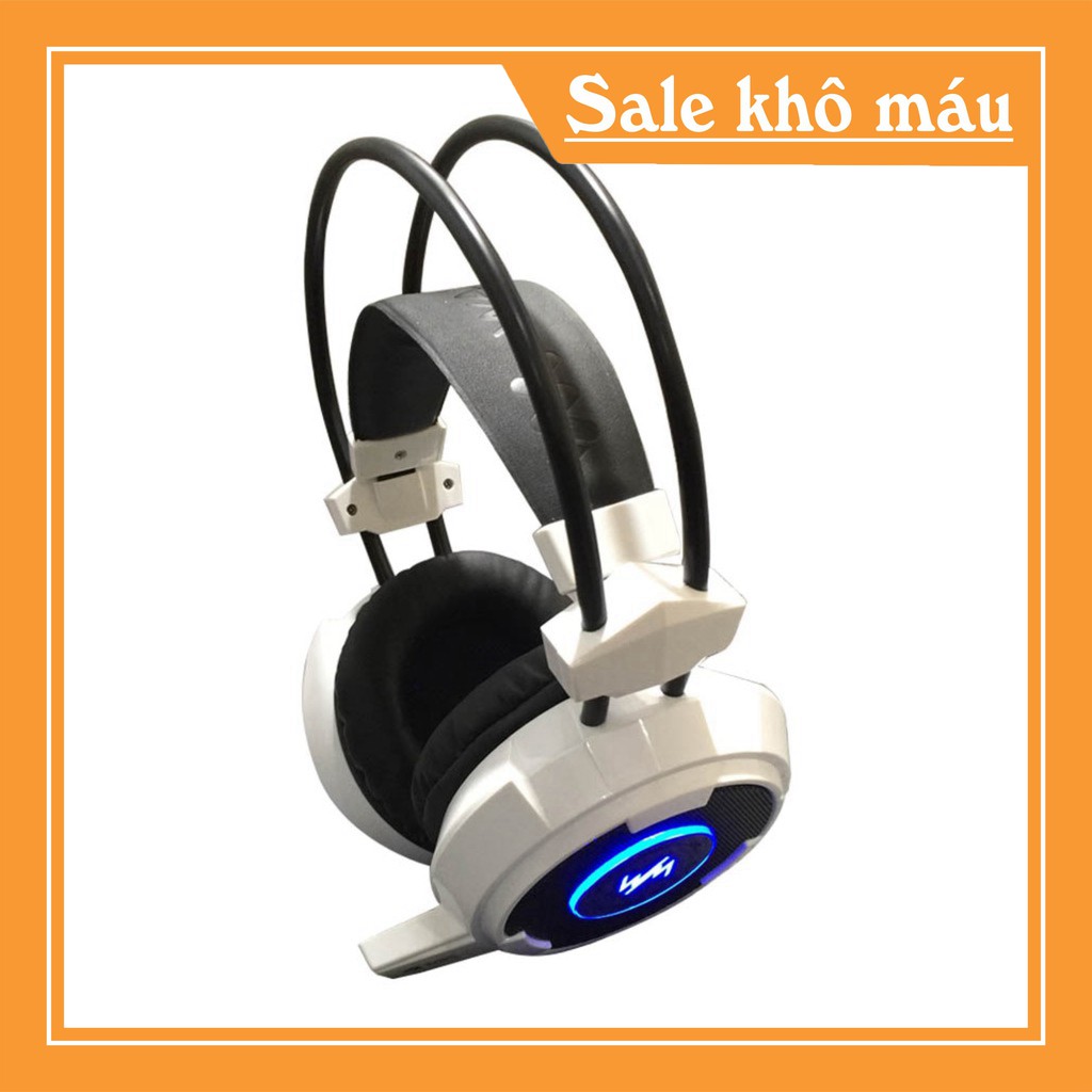 Tai nghe chụp tai chuyên game sở hữu mic WangMing WM8900L mang led ( Trắng, Đỏ Đen )