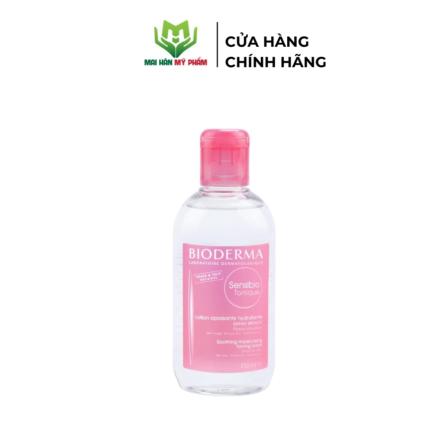 Bộ đôi nước tẩy trang làm sạch micellar cho da nhạy cảm Bioderma Sensibio H2O 500ml và dung dịch cân bằng, dưỡng ẩm 250m