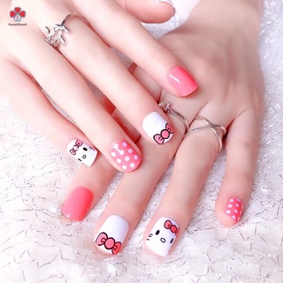 Giảm giá Set 24 móng tay giả màu hồng họa tiết Hello Kitty xinh xắn thời  trang - BeeCost