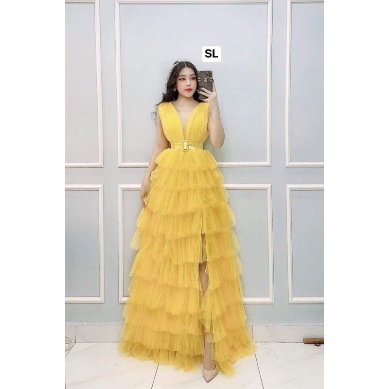 ĐẦM TẦNG KÈM THẮT LƯNG ( ảnh và video thật 1000% )