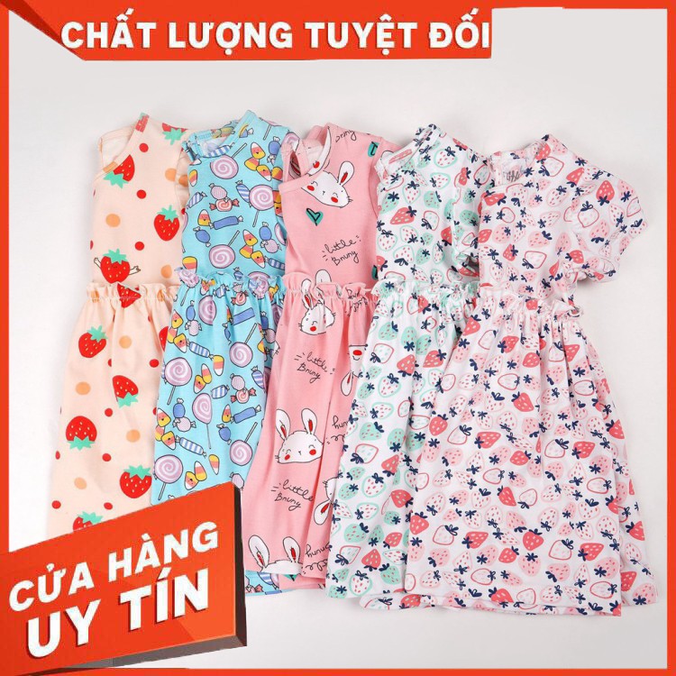 Váy đầm cho bé gái, phong cách hàn quốc Litter Me, chất liệu cotton cute đáng yêu cực xinh cho bé12-28kg.thời trang bé