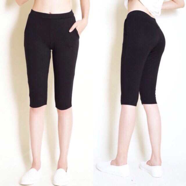 Quần ngố lửng nâng mông / Quần legging dài qua gối siêu co giãn