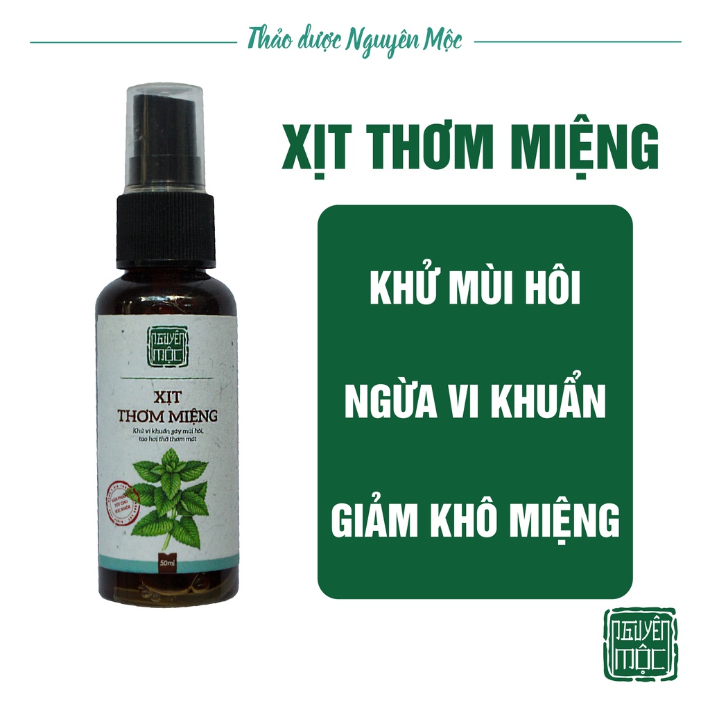 Xịt Thơm Miệng Nguyên Mộc hỗ trợ ngừa mùi hôi chống khô miệng ngăn vi khuẩn gây mùi