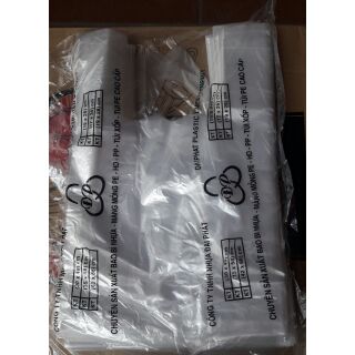 Túi nilon 2 quai hàng đẹp ko mùi ( mầu trắng )