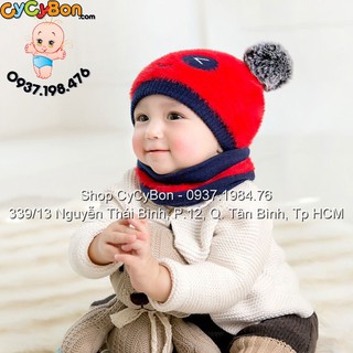 Bộ Khăn Nón Len Cho Bé - Họa Tiết Gấu Trúc Ấm Áp Cho Mùa Đông
