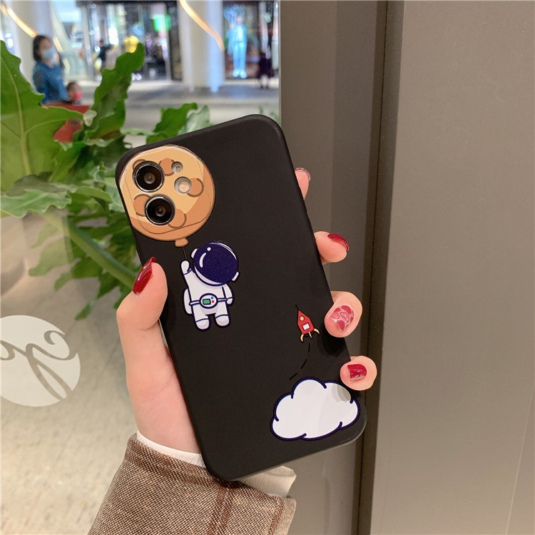 Ốp lưng iphone cạnh vuông in hình viền Space Astronaut 7plus/8plus/x/xs/11/11promax/12/12promax - DT08 Dino Case