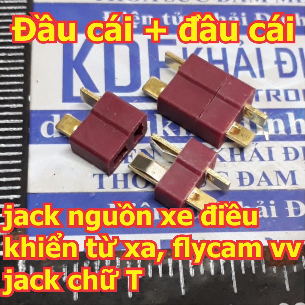 2 bộ đực + cái jack nguồn xe điều khiển từ xa, flycam vv jack chữ T kde5932