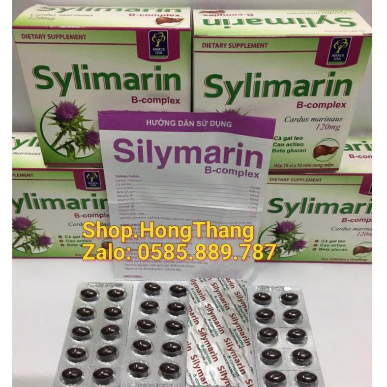 BỔ GAN-MÁT GAN GIẢI ĐỘC GAN SILYMARIN 120mg tăng cường chức năng gan Hộp 100 viên