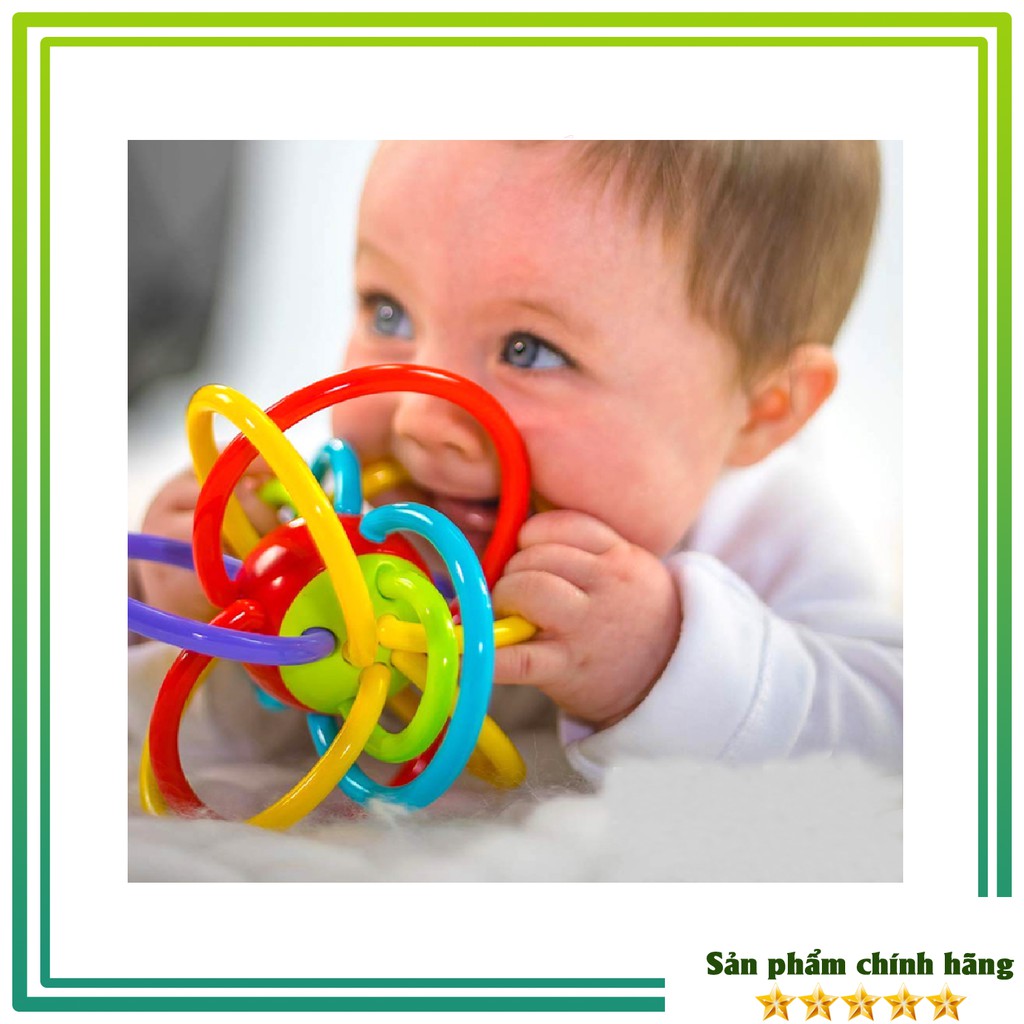 Bóng đồ chơi ngậm nướu 100% SILICON ngậm nướu đồ chơi giảm ngứa lơi, an toàn cho bé Nuby - USA (mẫu mới nhất)
