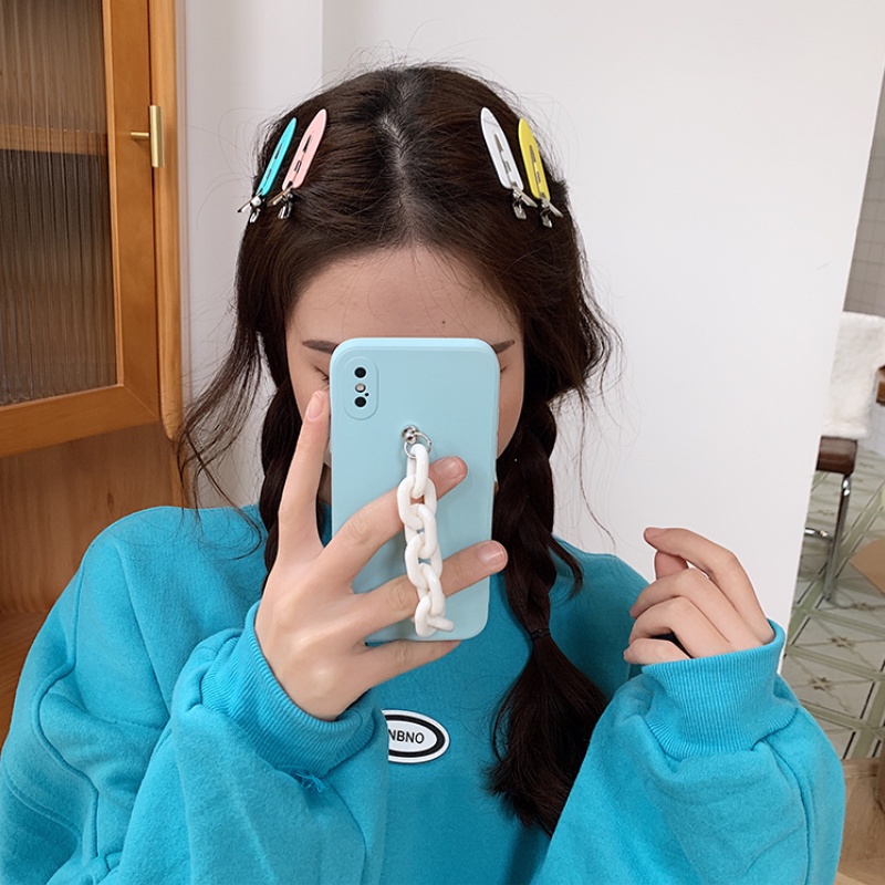 Kẹp Tóc Mái Màu Sắc Đơn Giản Phong Cách Hàn Quốc Dành Cho Nữ