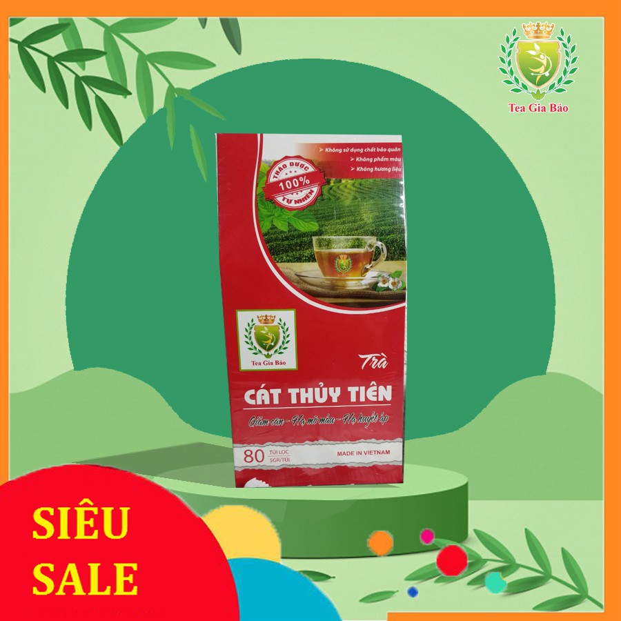 Trà cát thủy tiên 400gr/80 túi lọc - [ Tặng 1 gói ngâm chân ] - giúp giảm cân, giảm mỡ máu, thanh nhiệt, tiểu đường