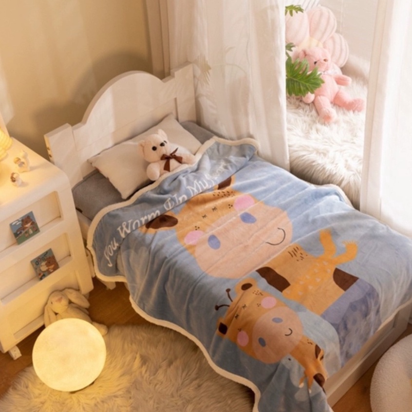 Chăn lông cừu cho bé 1mx1m4