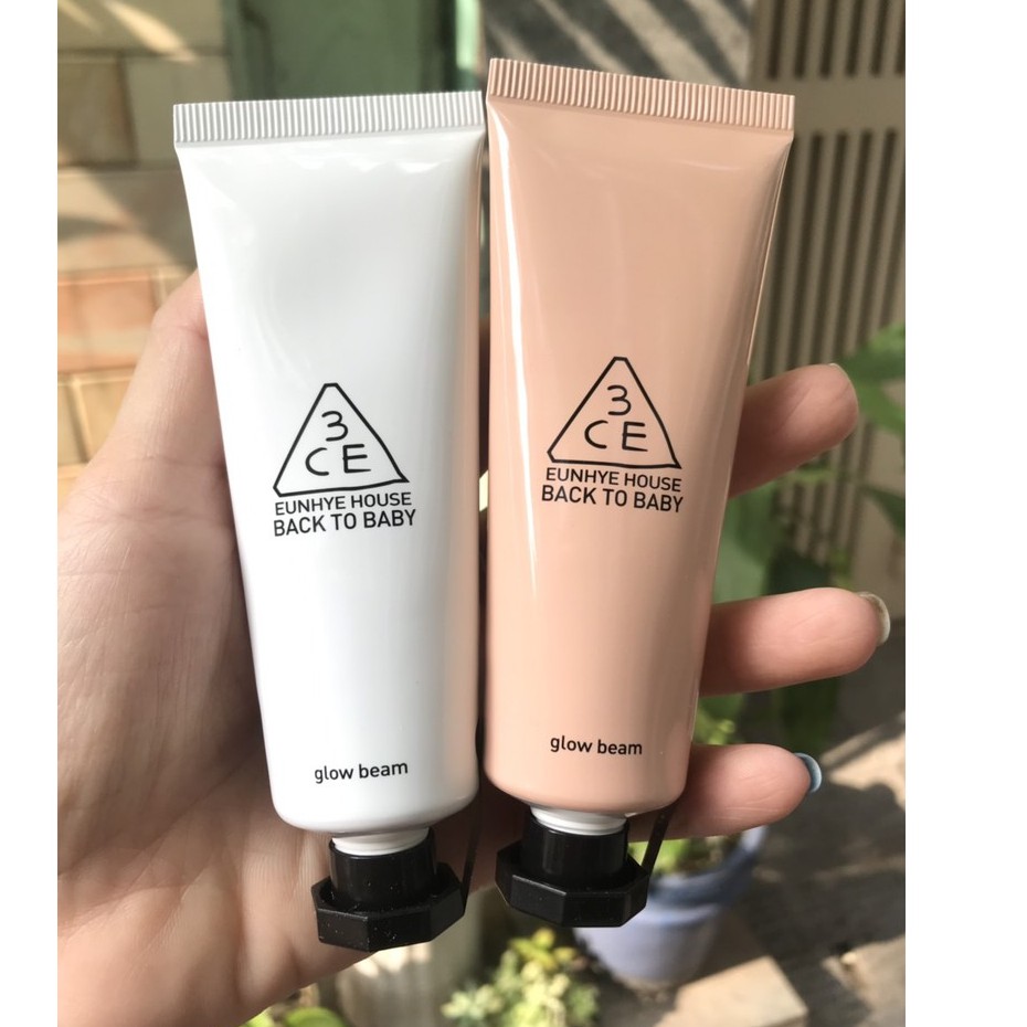 (CAM KẾT AUTH, TEM HIDDEN TAG) Kem lót Căng Bóng 3ce Back To Baby Glow Beam 30ml