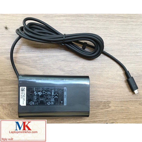 Sạc Laptop Zin Logo Dell 19.5v-3.34a chân Type C  dùng cho XPS 13 9360 9365 9370 9333 9380