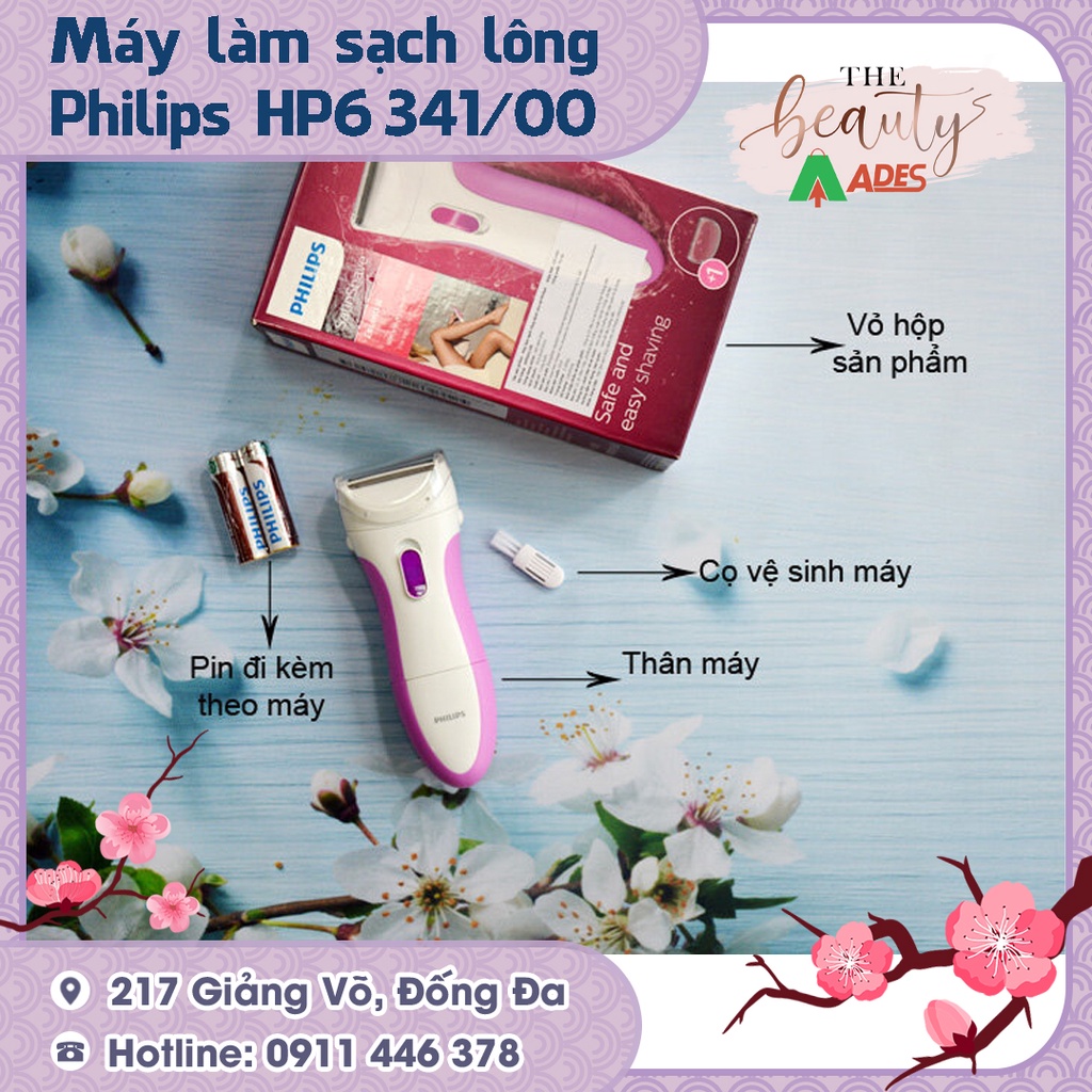 Máy làm sạch lông cho phụ nữ Philips HP6341 - HÀNG CHÍNH HÃNG BẢO HÀNH 12 THÁNG