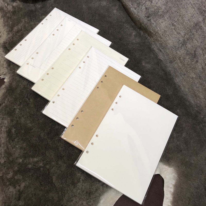 Lõi giấy Sổ Gáy Còng A5, A6 100gsm