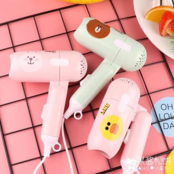 Máy sấy tóc mini cute gấu vịt