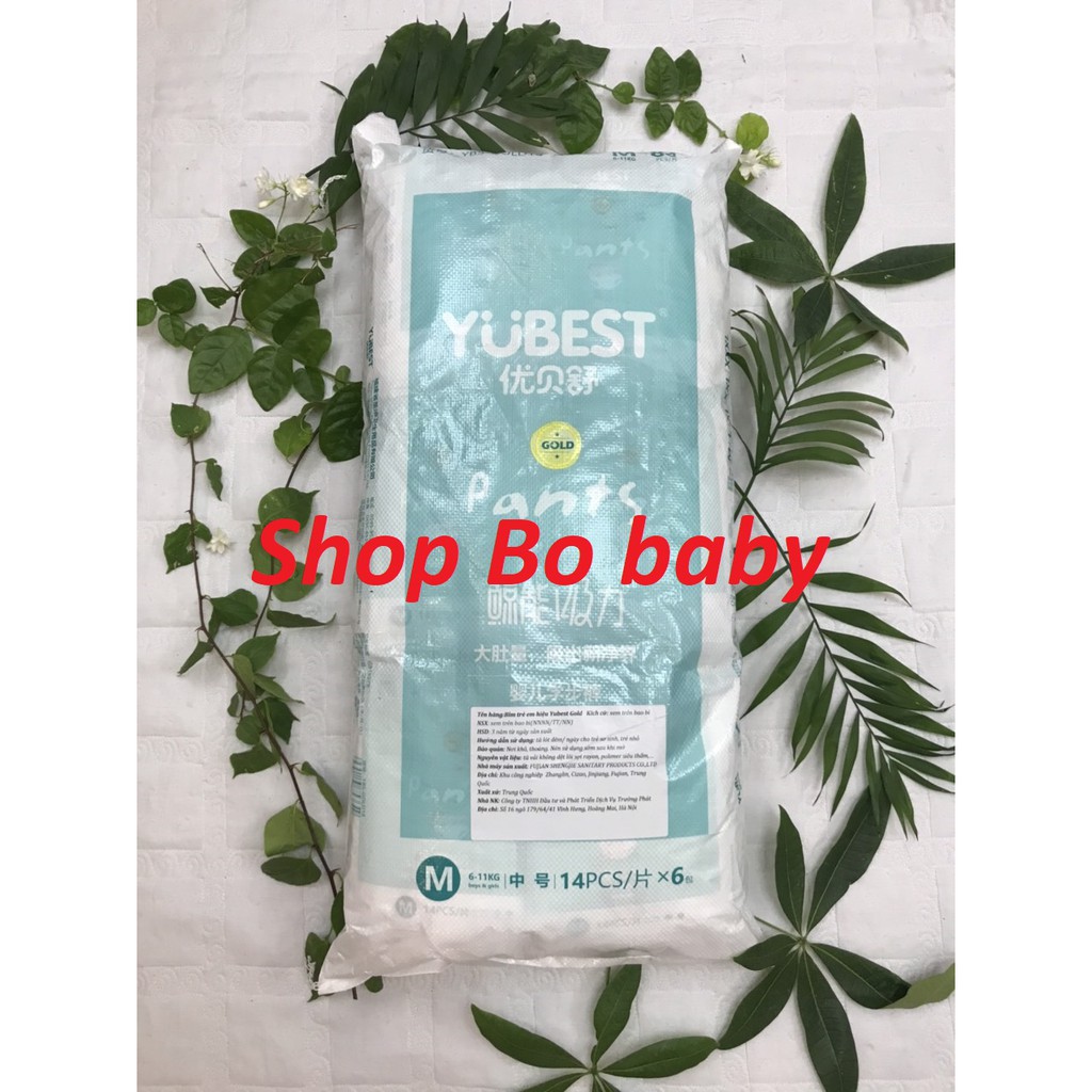 Bỉm Yubest Gold bỉm dán/Quân: S90/M84/L78/XL72/XXL66