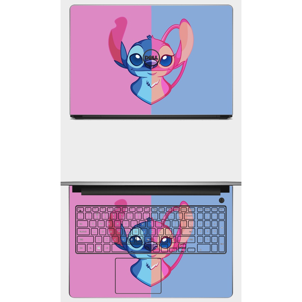 SKIN Laptop in hình STITCH đẹp. Full các dòng máy: Dell, Asus, Acer, Hp,... In hình theo yêu cầu