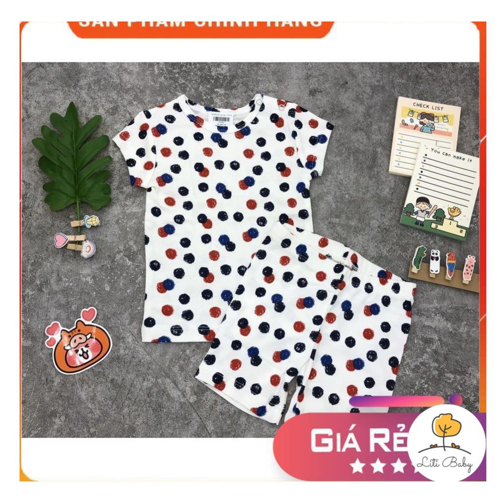 [GIÁ RẺ SỐ 1] Set quần áo bạn gái cúc vai hoa tiết size 1-5T. Vải cotton thoáng mát, dễ mặc. Thương hiệu LITIBABY